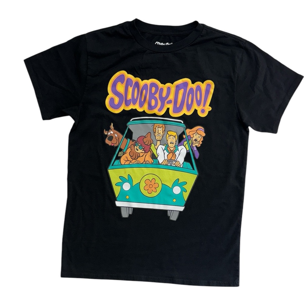 Men's Scooby-Doo & The Gang Mystery Machine Black Graphic T-Shirt Size L
